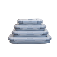 Boîte à lunch en silicone pliable sans BPA, étanche, adaptée au micro-ondes, au lave-vaisselle et au congélateur ODM&OEM ODM&OEM