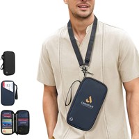 Portefeuille de voyage multifonctionnel personnalisé, étui de protection pour passeport, pochette universelle pour billets et cartes, sac de rangement pour voyage