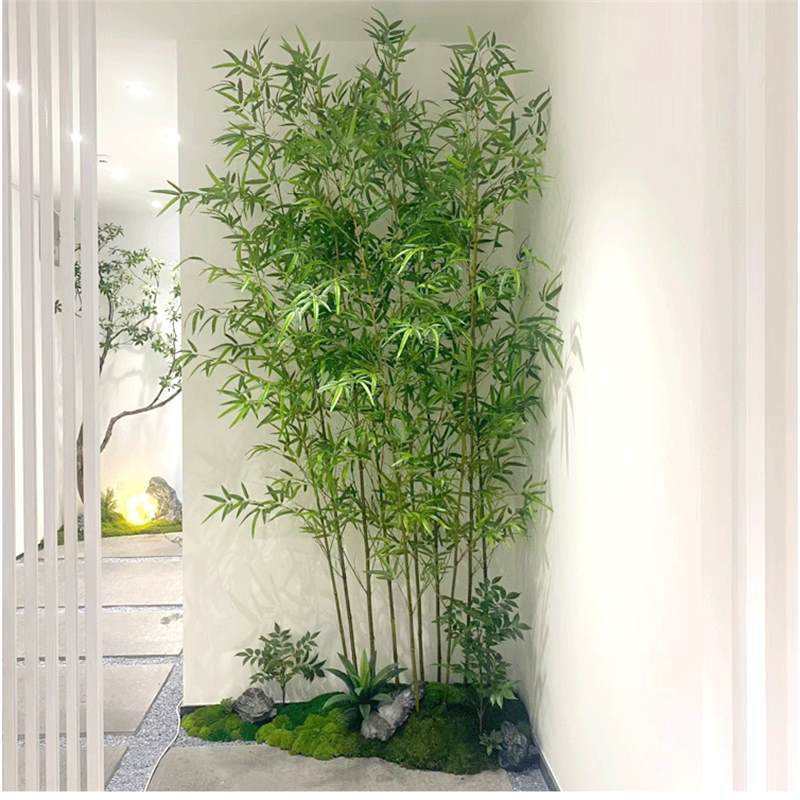 Bambou simulé de 1,2 mètre avec 10 pointes de bambou