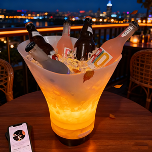 Direto da fábrica LED Light <span class=keywords><strong>Speaker</strong></span> Balde De Gelo Bluetooth Balde De Vinho Subwoofer para Festas Luminosa Camping Essencial - Product Image 3