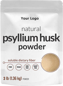 Натуральная добавка из растворимого волокна, порошок шелухи псиллия, измельченный порошок шелухи для поддержки холестерина - Product Image 3