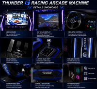 Machine de jeu d'arcade Thunder G Racing d'occasion, simulateur de conduite à monnayeur, machine de jeu vidéo commerciale