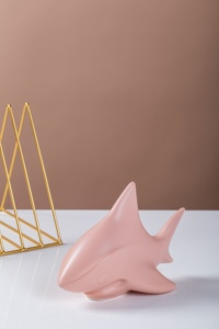 Ceramic <strong>Art</strong> Ornaments Sea Animal Statue <strong>Shark</strong> Figurine Decorations for Desk - Product Image 3