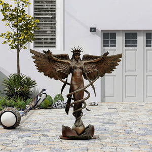 Large Bronze Angel Statue Winged Female Sculpture Outdoor Garden Plaza Figurative Art Custom Metal <b>Craft</b> - Product Image 3