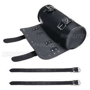 Bolsa de herramientas Universal para motocicleta, bolsa de almacenamiento de cuero PU para viaje en motocicleta, bolsa de equipaje frontal Universal para Chopper Bobber Custom - Product Image 5