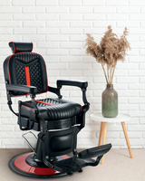 Vente en gros de chaise de barbier modèle professionnel portable JINCHENG chaise de salon de beauté personnalisée chaise de coupe de cheveux noire
