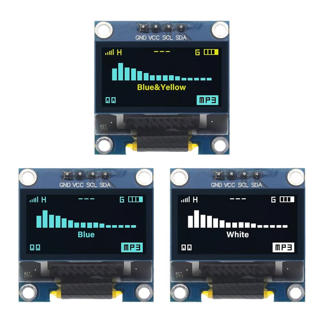 0.96 Inch OLED Display Module White/Blue/Yellow/DualColour SSD1306 128X64 4Pin IIC I2C Serial 12864 LCD Screen Board