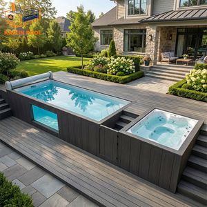 Personnalisez Votre <span class=keywords><strong>Piscine</strong></span> Hors Sol en PRV, Fournisseur de Piscines en Conteneur d'Expédition en Fibre de Verre de Grande Taille avec Fenêtre 20ft 40ft pour Maison - Product Image 2
