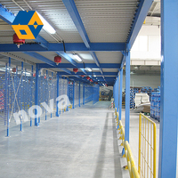 Système de stockage de système de rayonnage de palette de plate-forme de plancher de mezzanine en acier à usage élevé avec l'escalier en acier