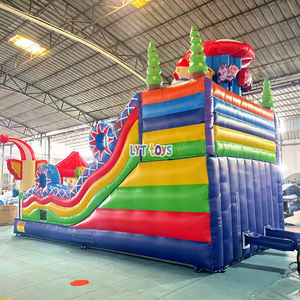 Grand <span class=keywords><strong>toboggan</strong></span> aquatique gonflable <span class=keywords><strong>avec</strong></span> <span class=keywords><strong>piscine</strong></span>, château gonflable commercial, <span class=keywords><strong>toboggan</strong></span> pour enfants, parc aquatique d'été, PVC haute résistance - Product Image 5