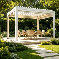 Pergola en aluminium robuste pour extérieur, anti-corrosion, design moderne, écologique, pour balcon, patio, jardin, cour, terrasse, personnalisable