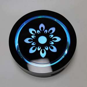 Base de lumière laser pour chicha, rechargeable par USB, portable, en plastique, avec miroir, pour fumer le narguilé, plateau laser coloré effet champ de force - Product Image 5