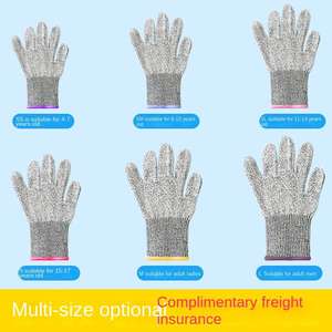 قفازات أمان مقاومة للقطع للأطفال والكبار من المستوى 5 ، قفازات حماية للعمل مضادة للقطع للحماية من العمل لحماية اليد - Product Image 2