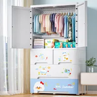 Armoire de rangement en plastique extra large de qualité supérieure 70 cm/75 cm, organisateur de garde-robe modulaire à 4 niveaux pour usage domestique et commercial