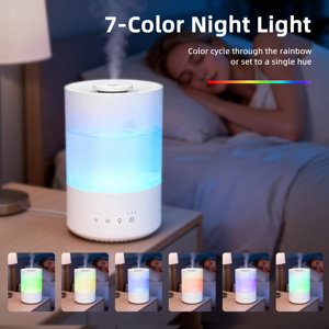 Nuovo Umidificatore Elettrico in Plastica da 3L con Nebulizzatore Ultrasonico <span class=keywords><strong>Digitale</strong></span> a Freddo e LED per Casa, Ufficio Commerciale e Hotel - Product Image 3