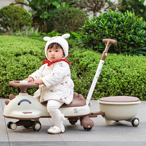 Children's Scooter With Rear Bed <b>Push</b> Handle Height Adjustable For 2-6 Years Old Kids Twist Car Design - Product Image 1
