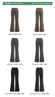 Pantalon de survêtement pour femme, 400g, en molleton brossé, taille mi-haute, devant plat, effet usé, noir, pattes d'éléphant, respirant