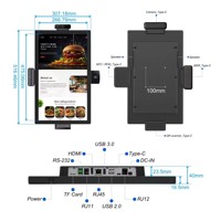 Pantalla Táctil LCD de 15.6 Pulgadas, Señalización Digital, Reproductor de Publicidad, Kiosco de Autoservicio para Negocios, Centros Comerciales y Tiendas Minoristas