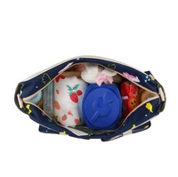 Sac à langer tendance en polyester imperméable à imprimé licorne, grande capacité, avec matelas à langer amovible et poches pour biberons