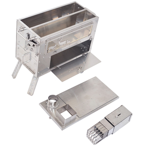 Poêle à granulés d'extérieur en acier inoxydable Luling KL210B, haute efficacité, portable, pliable pour le camping et le chauffage hivernal - Product Image 6