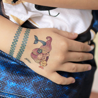Autocollants de tatouage temporaires imperméables pour enfants, transfert à l'eau personnalisé