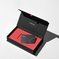 Carte d'emballage de carte-cadeau de crédit d'adhésion VIP de luxe personnalisée boîtes cadeaux emballées à plat boîte personnalisée pour cartes-cadeaux