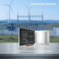 Bolinia PC todo en uno con pantalla táctil industrial de 10-21 pulgadas, Linux/Win Wi-Fi frontal USB a prueba de polvo PC con panel integrado montado en la pared