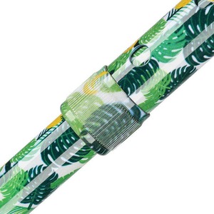 Bâton de marche réglable en alliage d'aluminium vert émeraude à 3 articulations avec embout en caoutchouc, bâton de randonnée tendance pour personnes âgées - Product Image 3