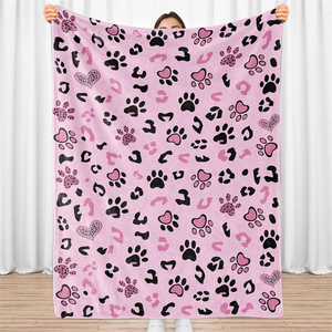 Selimut Flanel Custom Print OEM VS Selimut Flanel Fleece Bermerek dengan Sublimasi, Selimut Flanel Custom Warna Pink dengan Logo - Product Image 4