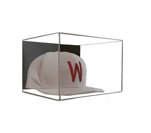 Wall Mount Clear Cap Holder Stand Acrylic Hat Display Case Rack Shadow Box Frames Wholesale