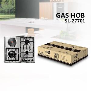 3 fornello a <span class=keywords><strong>Gas</strong></span> e 1 fornello elettrico multifunzionale in acciaio inossidabile a quattro occhi fornello a induzione - Product Image 5