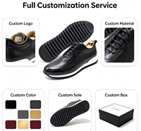 Chaussures décontractées pour hommes en cuir pleine fleur, mocassins embossés à lacets, semelle épaisse antidérapante, finition patinée, couleur unie, tendance