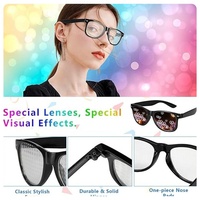 Lunettes de soleil imperméables à effet prisme 3D ultime pour les soirées rave, les célébrations du Nouvel An, les spectacles de lumière, lunettes de diffraction EDM