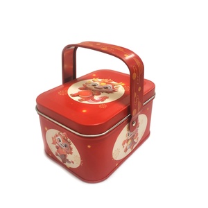 Boîtes métalliques de rangement pour bonbons, sushis, gâteaux, biscuits, chocolats, bijoux, cadeaux pour enfants, avec poignée, aseptiques, logo personnalisé - Product Image 3