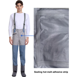 Waders <span class=keywords><strong>de</strong></span> pêche LYWISH, tissu respirant, nouveau style, waders <span class=keywords><strong>de</strong></span> chasse à la taille, waders imperméables avec bas intégrés pour la pêche - Product Image 3