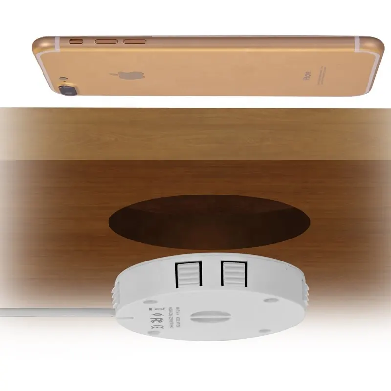 15W QI Invisible Wireless Charger Table Charging Pad Furniture Table Embedded for iPhone12 Samsung Huawei Xiaomi