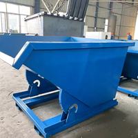 Bac basculant en acier robuste pour chariot élévateur, bac à déchets pour la gestion des déchets