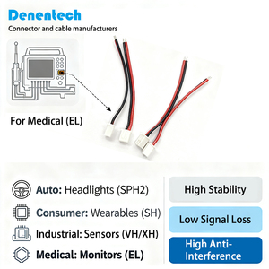 Denentech özel JST kablo montajı <span class=keywords><strong>2</strong></span> <span class=keywords><strong>3</strong></span> 4 5 6 Pin PH SH GH XH 1.0 1.25 <span class=keywords><strong>2</strong></span>.0 <span class=keywords><strong>2</strong></span>.54mm Pitch USB USB-C adaptör LED Servo kontrol için - Product Image 3