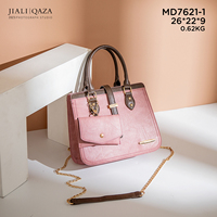 QAZA tas tangan 2-in-1 wanita mewah kulit PU berkualitas tinggi gaya Vintage trendi terbaru grosir Set Fashion kantung Femme utama