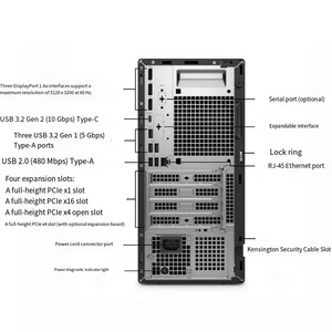 เดลล์ โปร ทาวเวอร์ พลัส QBT1250 AI PC คอร์ อัลตร้า 5/7/9 แรม DDR5 NVME SSD คอมพิวเตอร์ตั้งโต๊ะสำหรับธุรกิจและสำนักงาน ดีไซน์ใหม่ มีสินค้าในสต็อกแล้ว - Product Image 3
