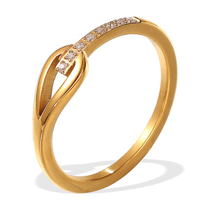 แหวนเพทายทรงเรขาคณิต ชุบทอง 18K สำหรับผู้หญิง สวมใส่ได้ทุกวัน แหวนคริสตัล - Product Image 5