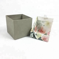 Boîte en papier personnalisée, fleurs colorées imprimées, matériaux recyclés, boîte cadeau rigide pour bougies et parfums
