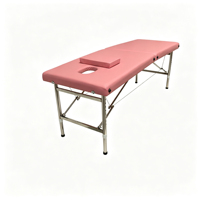 Table de massage pliable professionnelle, portable, avec cadre en métal, légère, pour salon de beauté, lit facial pour usage hospitalier