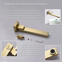 Ensemble de robinetterie de douche thermostatique en laiton brossé pour corps entier, avec douchette murale LED et mitigeur 4 voies pour baignoire