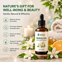 Huiles essentielles de néroli de qualité cosmétique biologique haute pureté pour la fabrication de parfums de voiture, les soins de la peau et l'huile de massage corporel hydratante