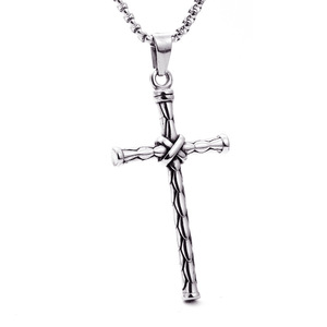 <b>Cross</b> Pendant Necklace Stainless Steel Unisex Fashion Jewelry Gift - Product Image 1