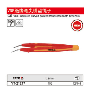 แหนบปลายเข็มแบบไม่มีฟันยี่ห้อ Yato Vde ขนาด 135 มม. สำหรับการผลิตอุปกรณ์อิเล็กทรอนิกส์ - Product Image 3