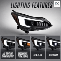 Ensemble de phares LED avant pour Subaru XV 2012-2021, projecteur 55W, DRL dynamique, clignotant séquentiel