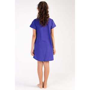 Chemisier d'été décontracté pour filles, style occidental, à manches courtes, col tunique ovale, taille 3/4-9/10 - Product Image 1