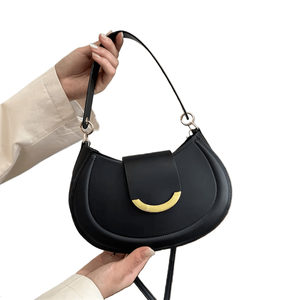 Bolso de Hombro Estilo Coreano Retro para Mujer, Nueva Moda Primavera 2025, Bolso de Mano de Cuero PU de Color Sólido con Cierre Abierto, Venta al por Mayor - Product Image 2